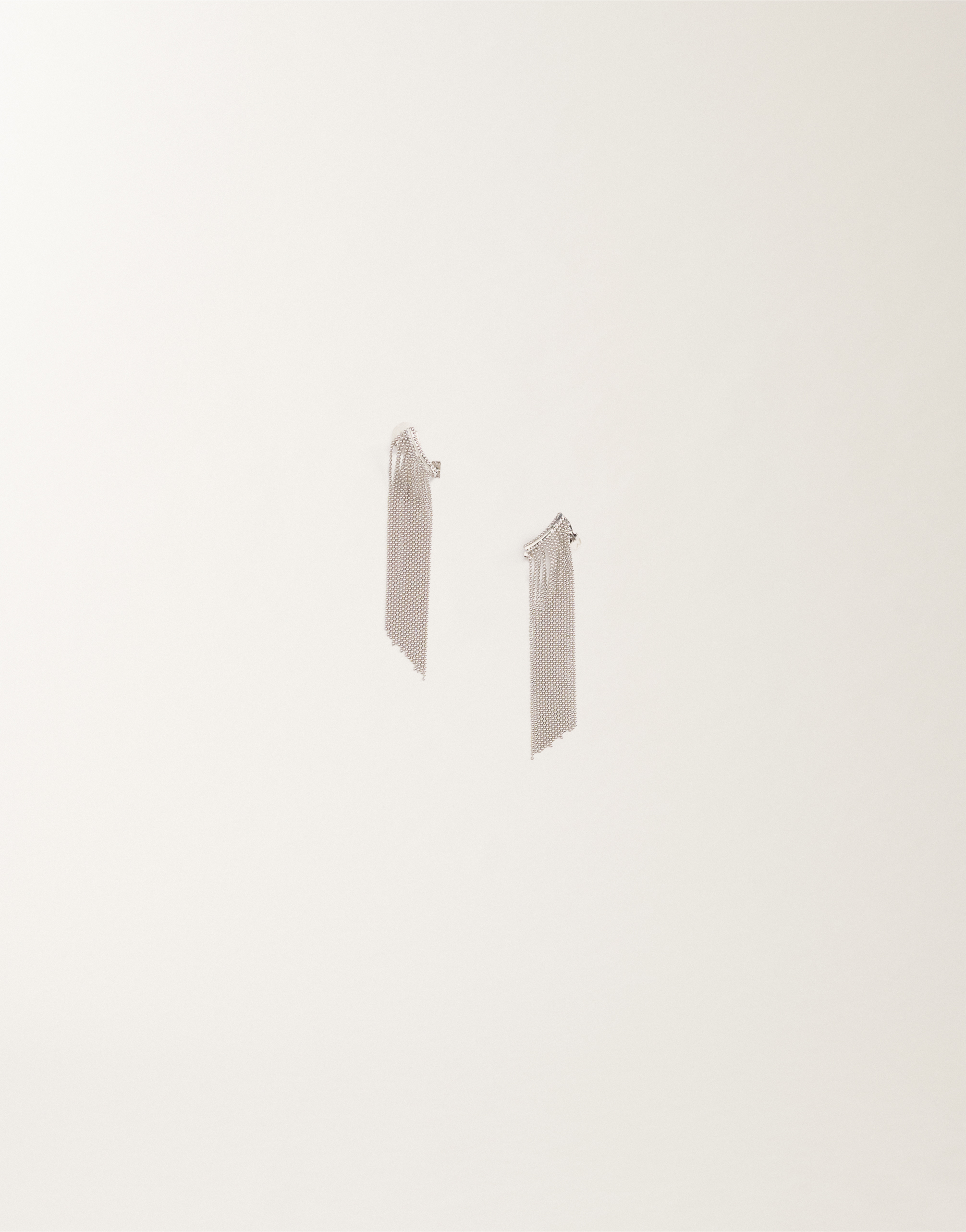 Fabiana Filippi Diamond Wire Fringed Earrings In Silver
