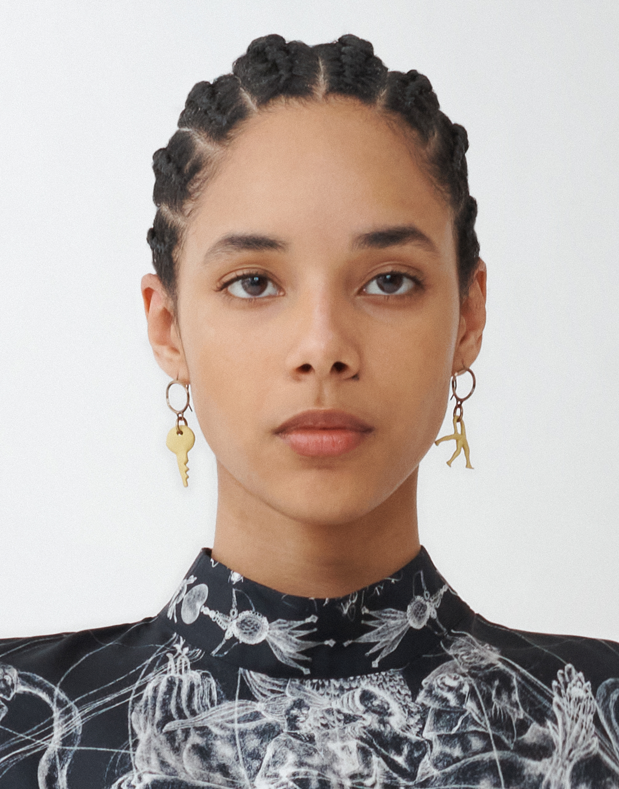 FABIANA FILIPPI ECO BRASS PENDANT EARRINGS